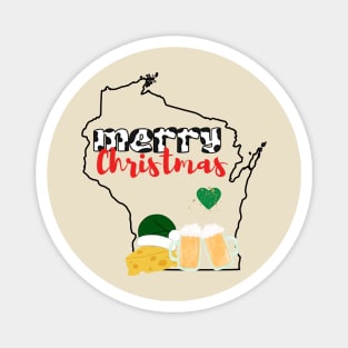 Merry Wisco Christmas Magnet